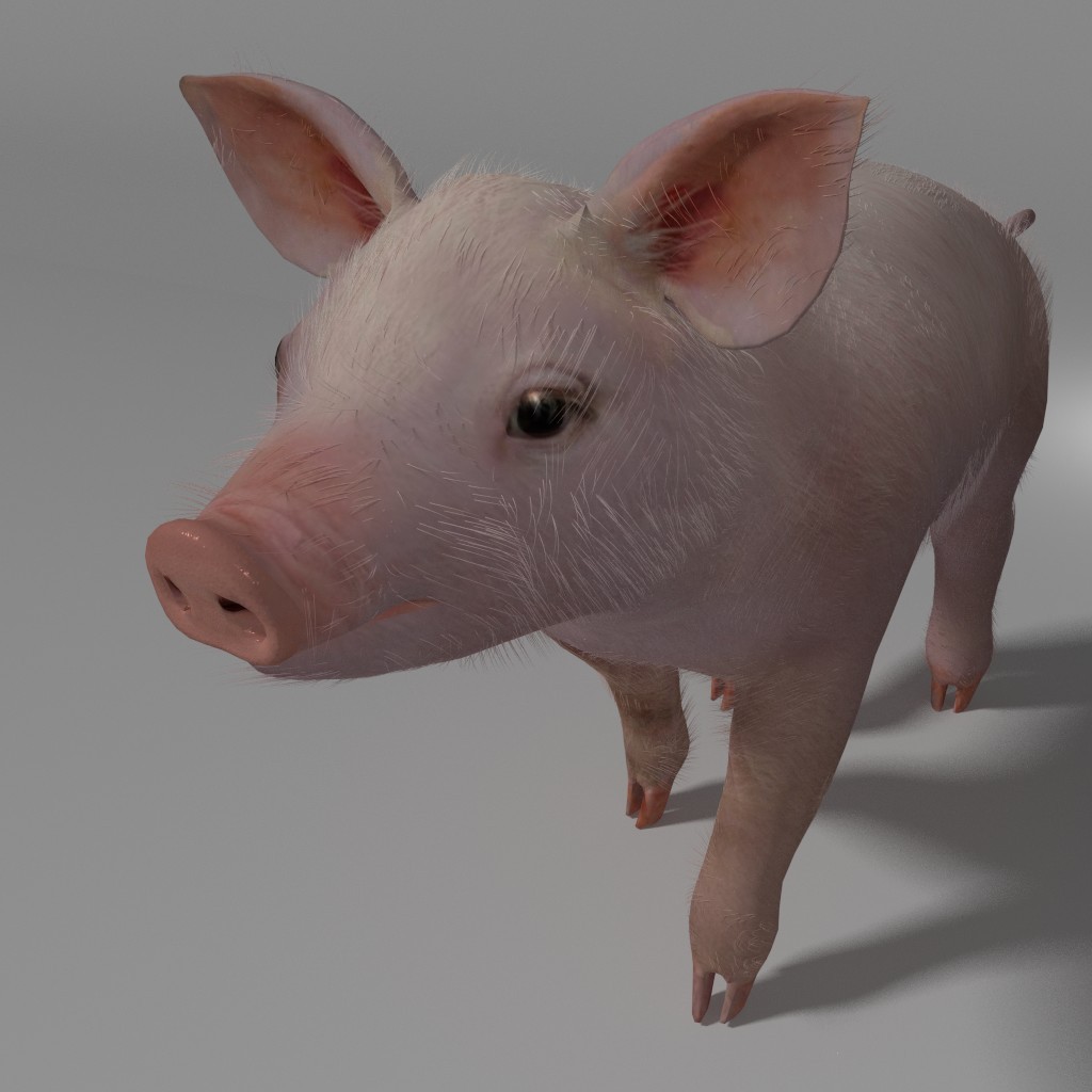 Piglet (rigged, a little) preview image 1